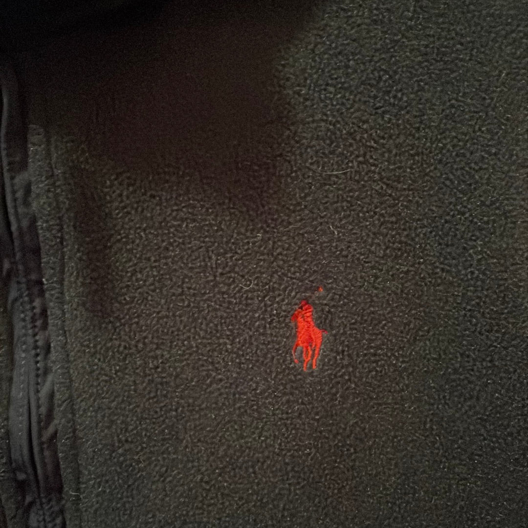 Polo Hooded Fleece Vest Size Small