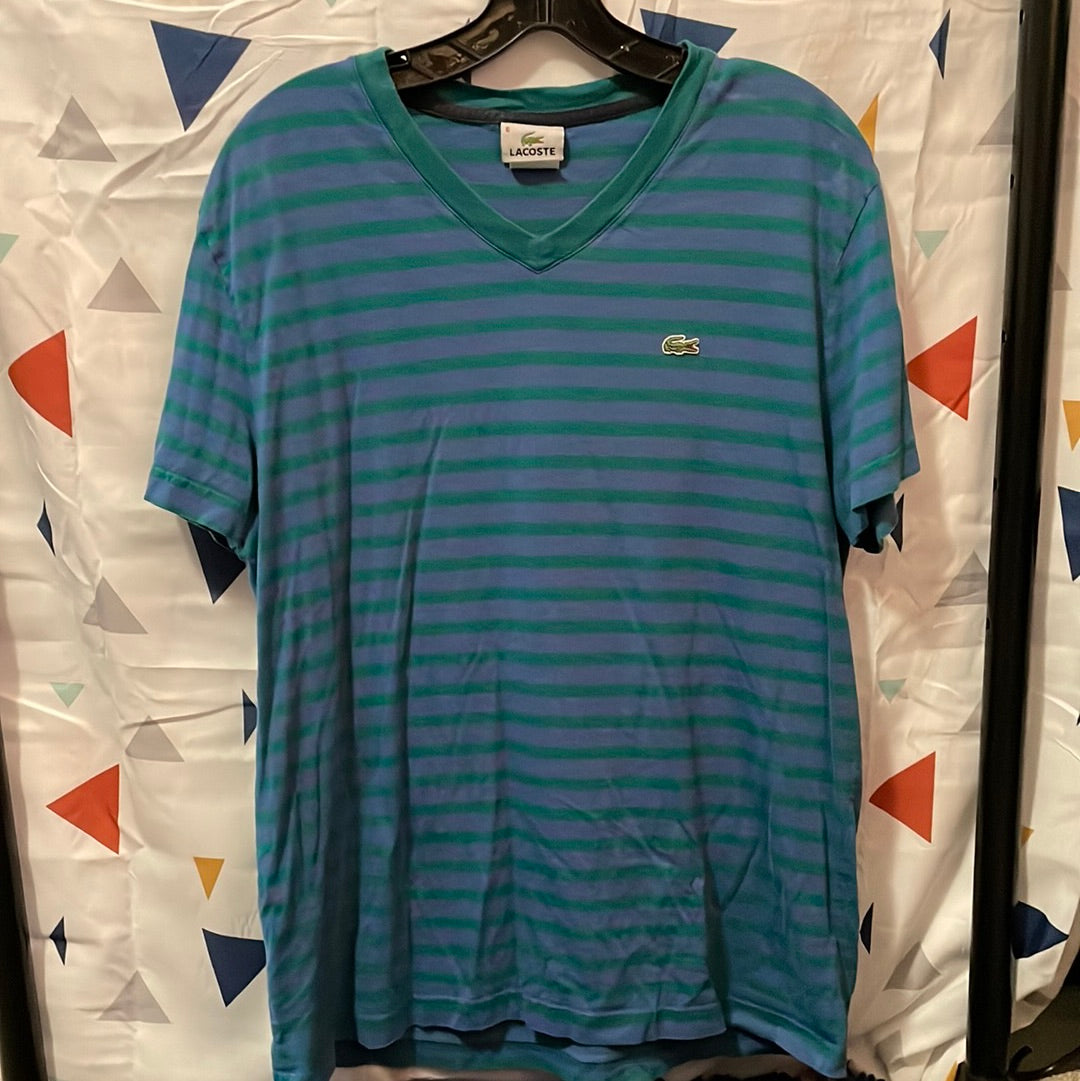 Lacoste V-Neck Tee Size Medium