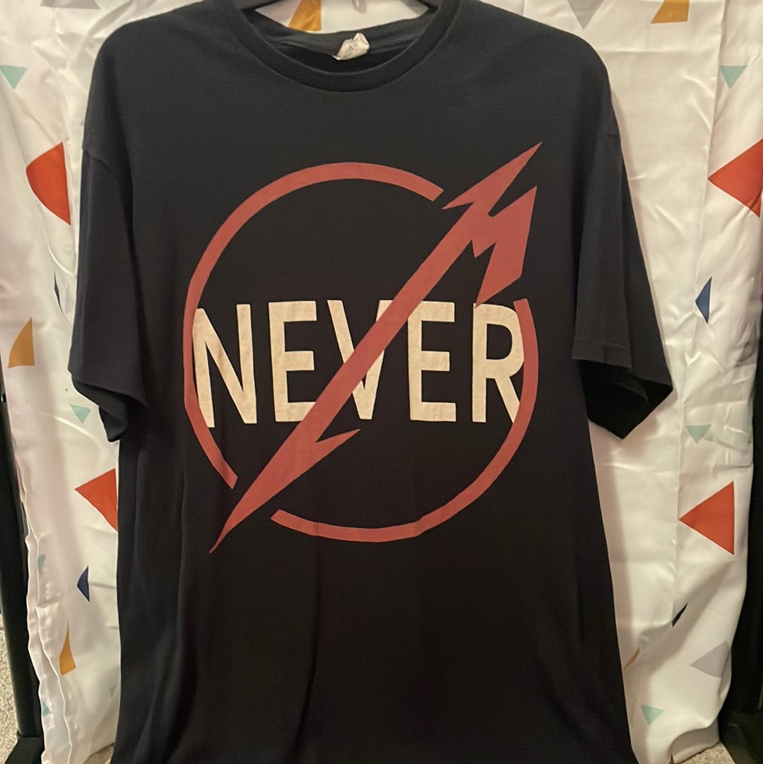 Metallica Never Shirt Large