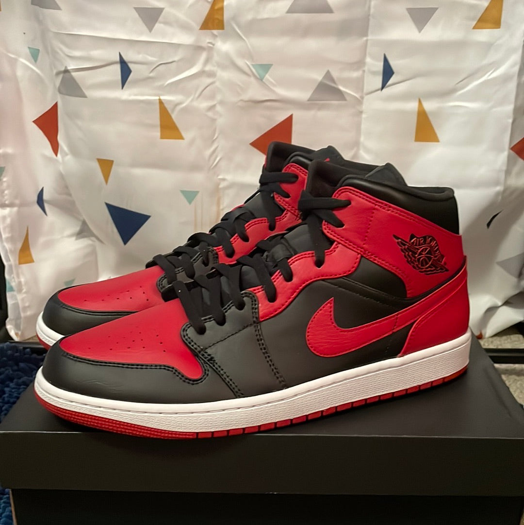 Jordan 1 Mid “Bred” Size 14 DS Brand New in Box