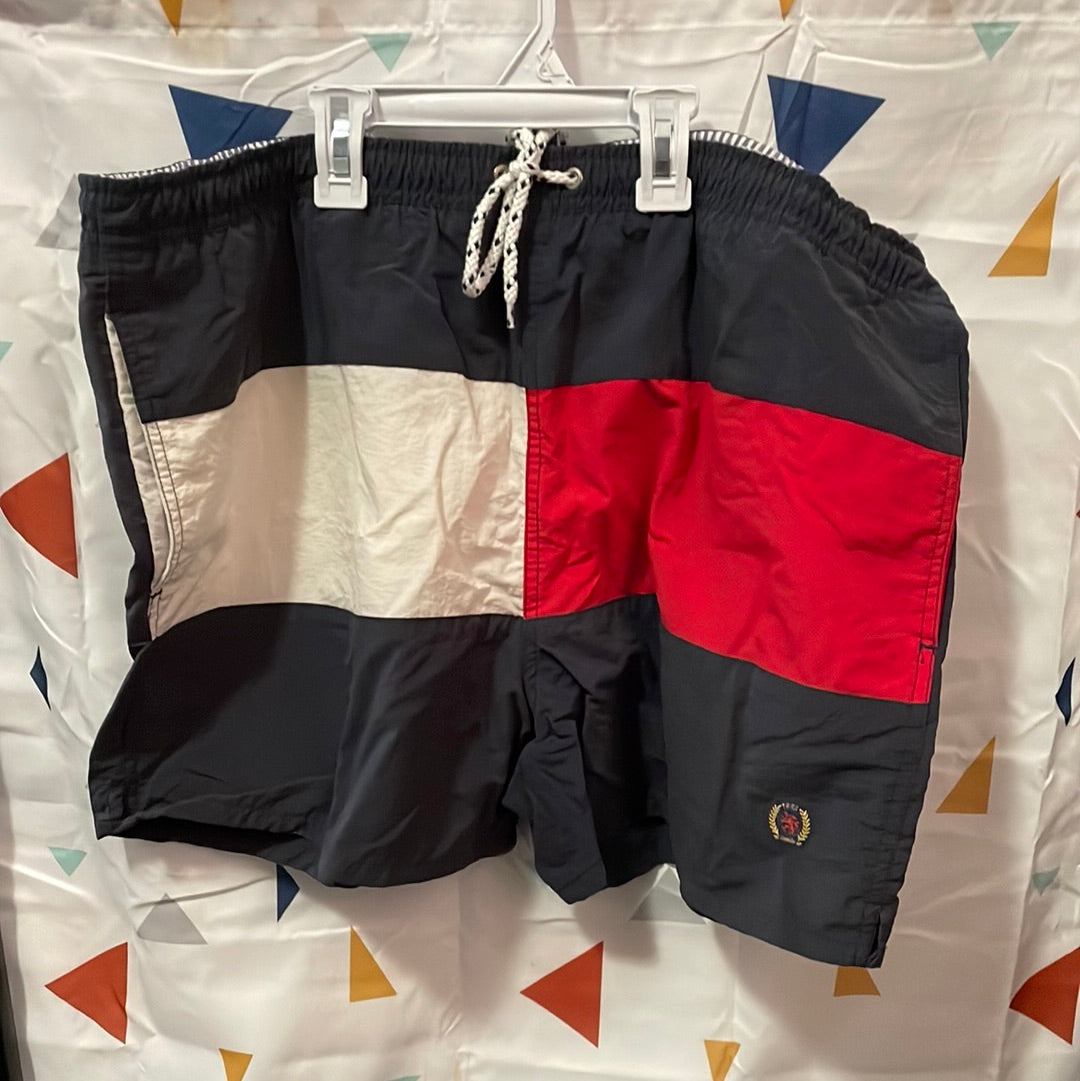 Tommy Hilfiger Big Flag Vintage Swim Trunks Size XXL/XL