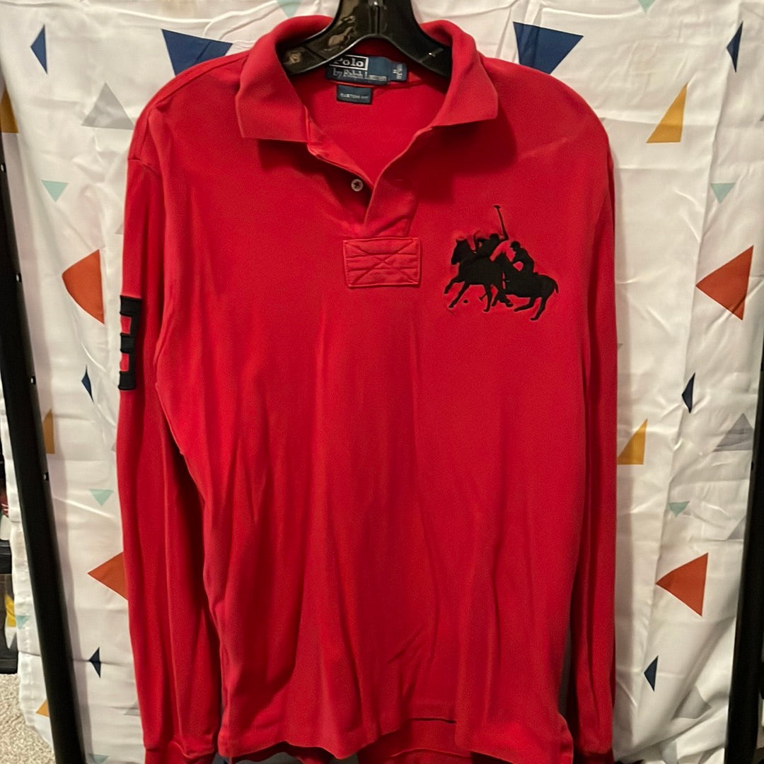 Polo LongSleeve Big Horse. Size Medium