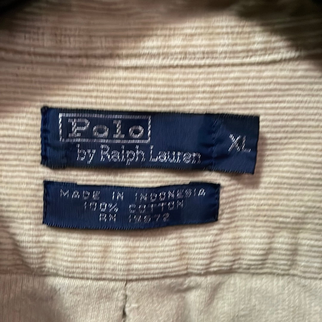 Polo Corduroy Long Sleeve Shirt. Size Youth XL